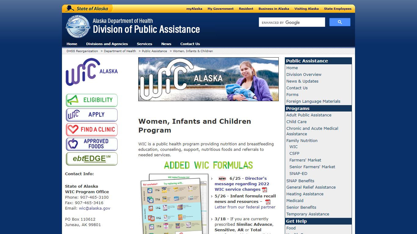 Women, Infants and Children Program - Alaska